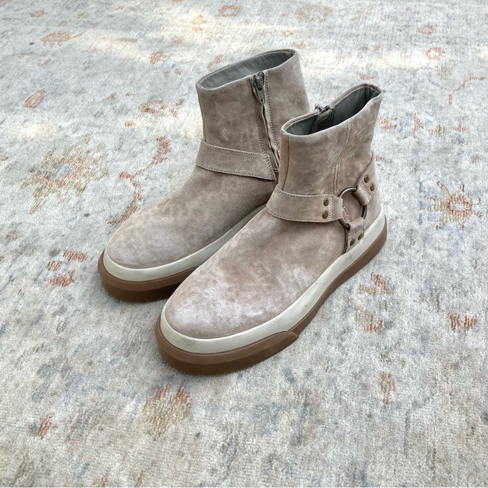 Free People NWT Bodhi Tan Suede Ankle Harness Boots Sz 9 - Picture 3 of 7